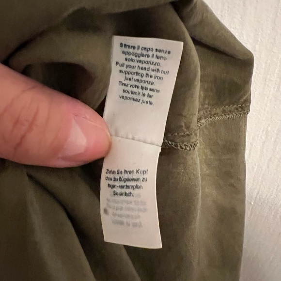 Giada Forte Forte Habutai Silk Self-Tie Empire Dress size 3 Italy Olive Green - Picture 15 of 16